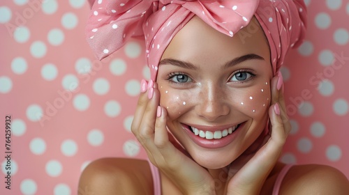 Woman Wearing Pink Bow