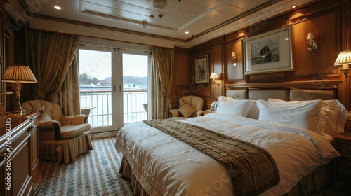 Bed by Window in Bedroom