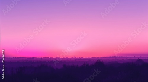 Lavender Dusk: Soft Sunset Panorama. Immerse yourself in the soft, soothing tones of a lavender dusk with this panoramic sunset image.