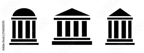 law, legal building icon