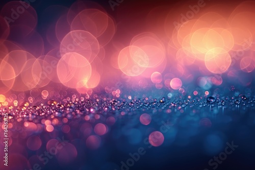 Background of abstract glitter blurred lights bokeh banner