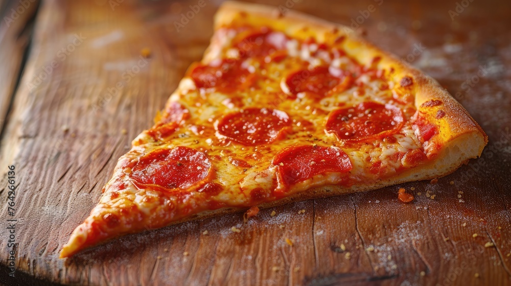 A close up of a delicious slice of pizza A close up of a delicious slice of pizza