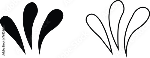 Water drops. Cartoon tears, nature splash elements. Isolated transparent background raindrop or sweat, wet droplets of dew shapes collection aqua vector set of silhouette droplet, drop liquid icons.