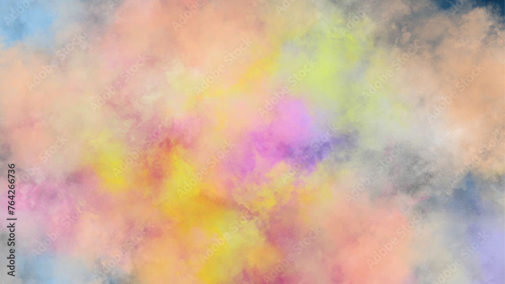 Abstract watercolor texture on multicolor background. Rainbow colors watercolor background
