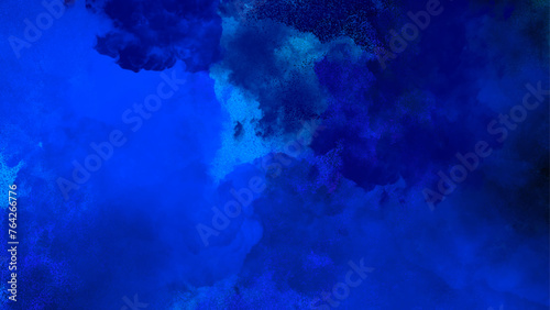 Abstract dark blue watercolor background, Cosmic neon deep dark blue watercolor background. Thunderstorm lightning night sky texture multicolor water color paint illustration,