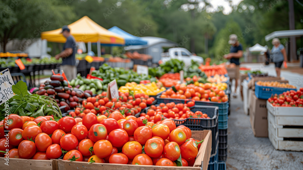 vegetable stand at traditional market