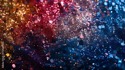 Vibrant Glitter Background Close Up