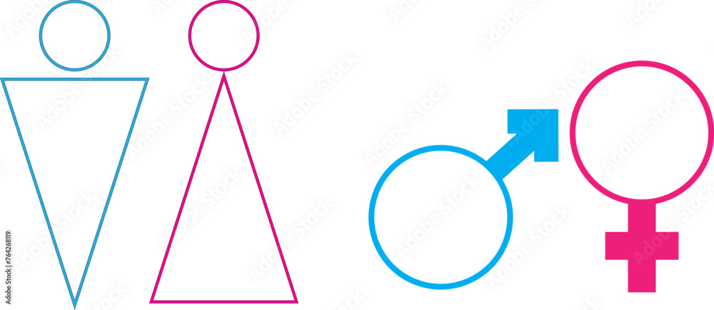 Unisex symbol icon collection. Male and female symbols. EPS 10 vector ...