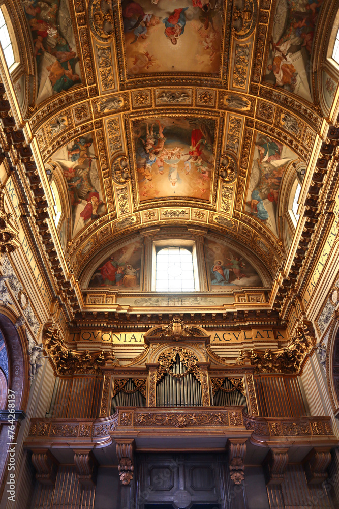 Interior of Basilica of Sant'Andrea della Valle in Rome, Italy	
