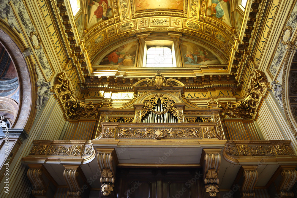 Interior of Basilica of Sant'Andrea della Valle in Rome, Italy	