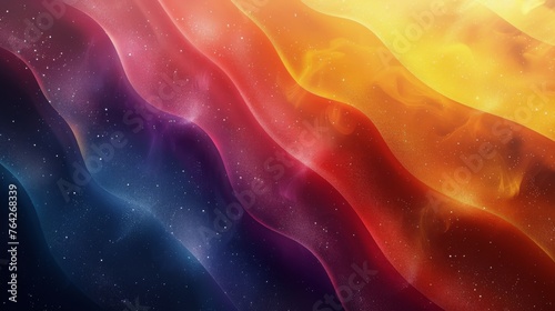 Rainbow Colored Wave Painting