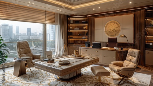 Office Room With Desk and Chair