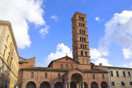 Basilica of Santa Maria in Cosmedin in Rome, Italy photo