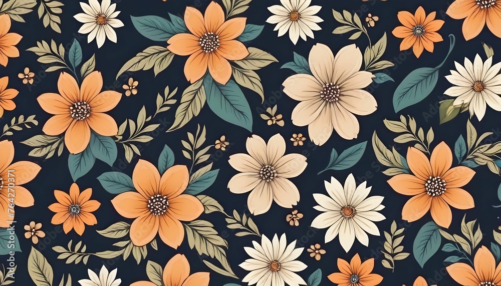 Flower seamless pattern Flower seamless pattern