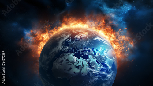 Environmental issue of earth burning