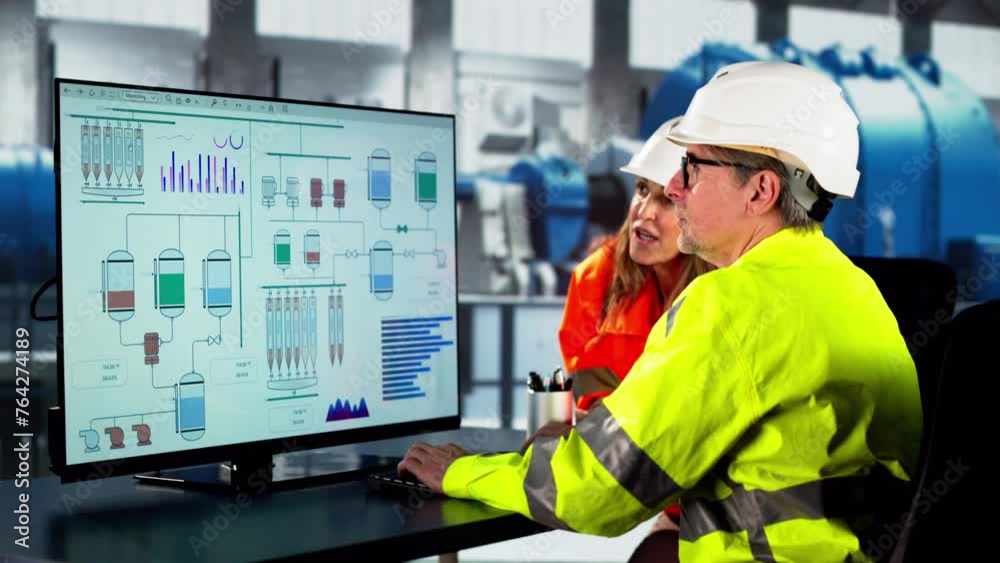 Man Working In Power Plant Electricity Man Working In Power Plant Electricity