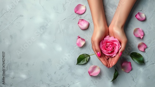 Person Holding Pink Rose
