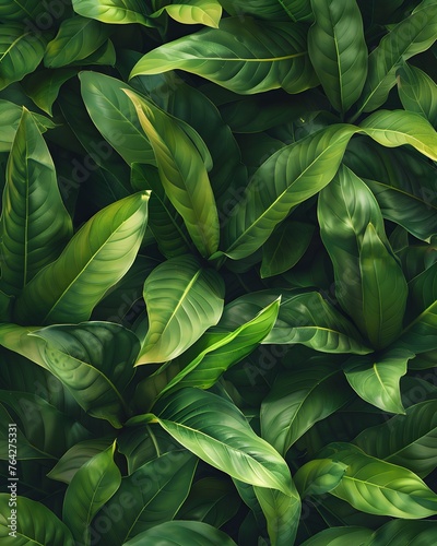 Collection of tropical leaves,foliage plant in green color with copy space background, wallpaper
