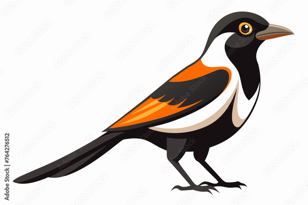 Fototapeta premium magie bird vector t shirt design side view sticke