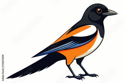 magie bird vector t shirt design side view sticke