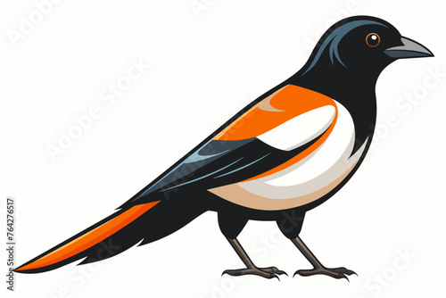 magie bird vector t shirt design side view sticke