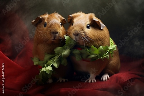 Two small guinea pigs from my powder,