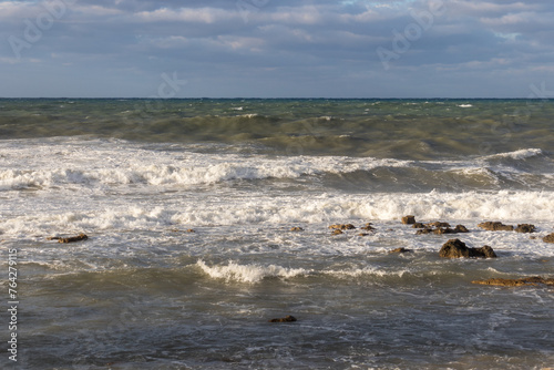 Sunny winter day at the beach