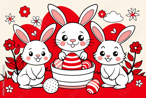 les eufs et lapins pack coloring book