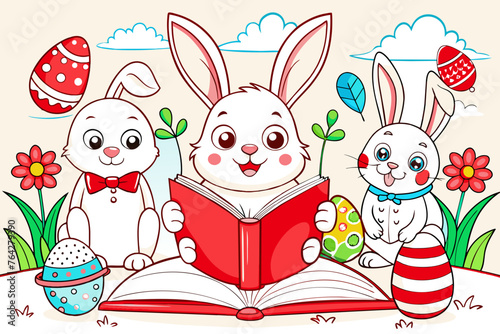  les eufs et lapins pack coloring book photo