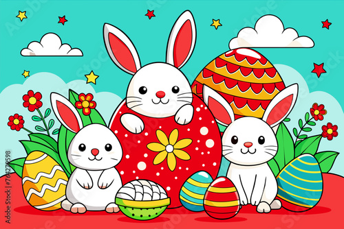  les eufs et lapins pack coloring book