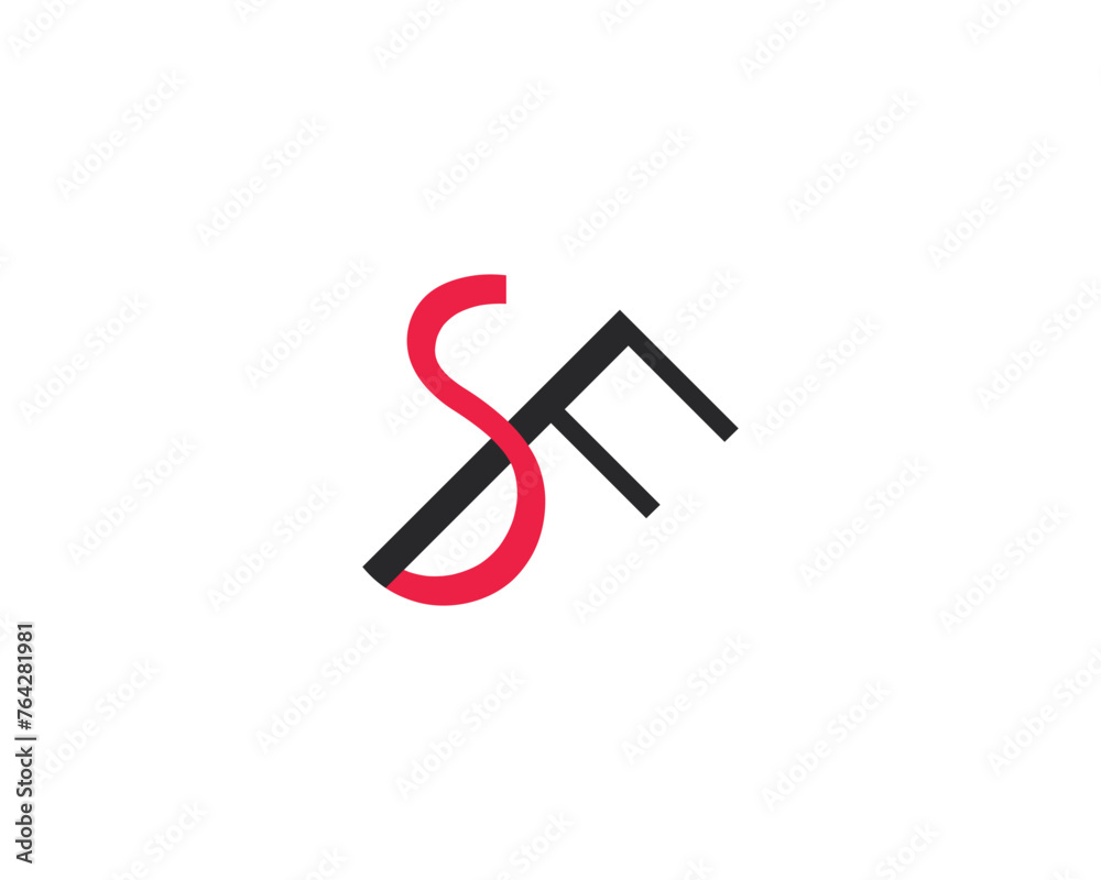 creative letter SF logo design vector creative letter SF logo design vector