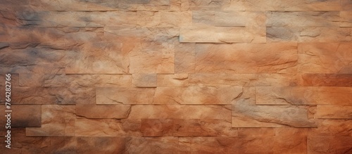 Capture of a wall showing a detailed brown stone pattern up close