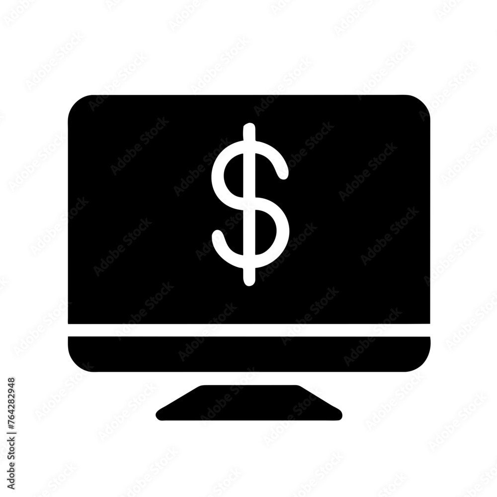 Online business transaction and shop icon vector elemant illustration Online business transaction and shop icon vector elemant illustration