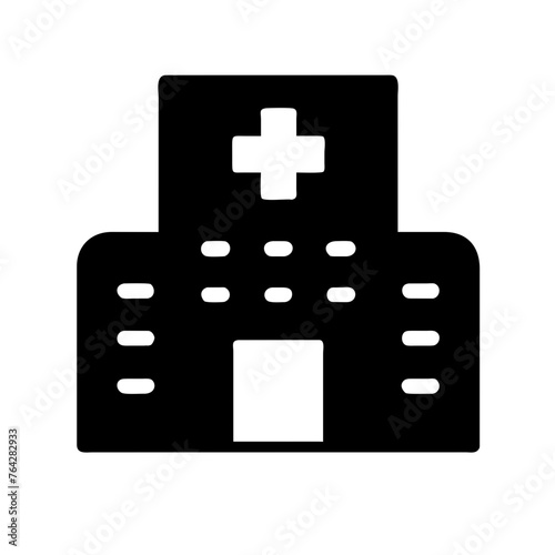 healthcare  facilities Hospital clinic building symbol icon vector graphic