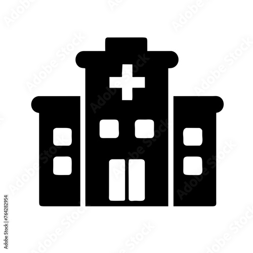 healthcare  facilities Hospital clinic building symbol icon vector graphic