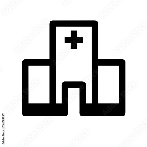 healthcare  facilities Hospital clinic building symbol icon vector graphic