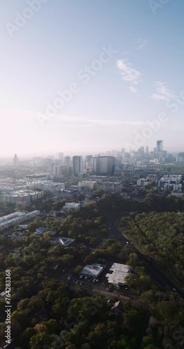 Wallpaper Mural Austin Texas USA Drone Aerial on Blue Sky Morning Torontodigital.ca