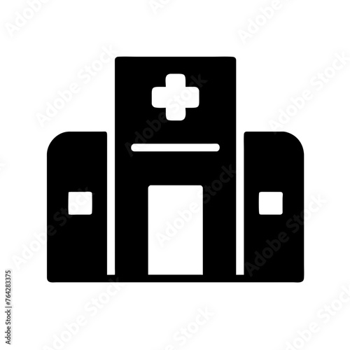healthcare  facilities Hospital clinic building symbol icon vector