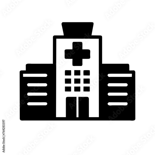 healthcare  facilities Hospital clinic building symbol icon vector