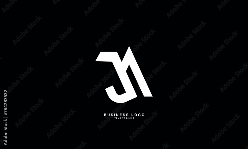 JA, AJ,, J, A, Abstract Letters Logo Monogram JA, AJ,, J, A, Abstract Letters Logo Monogram