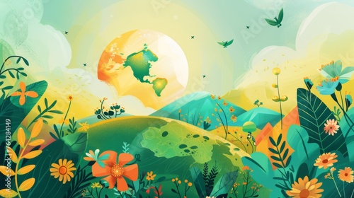 a modern illustration about of earth day 
