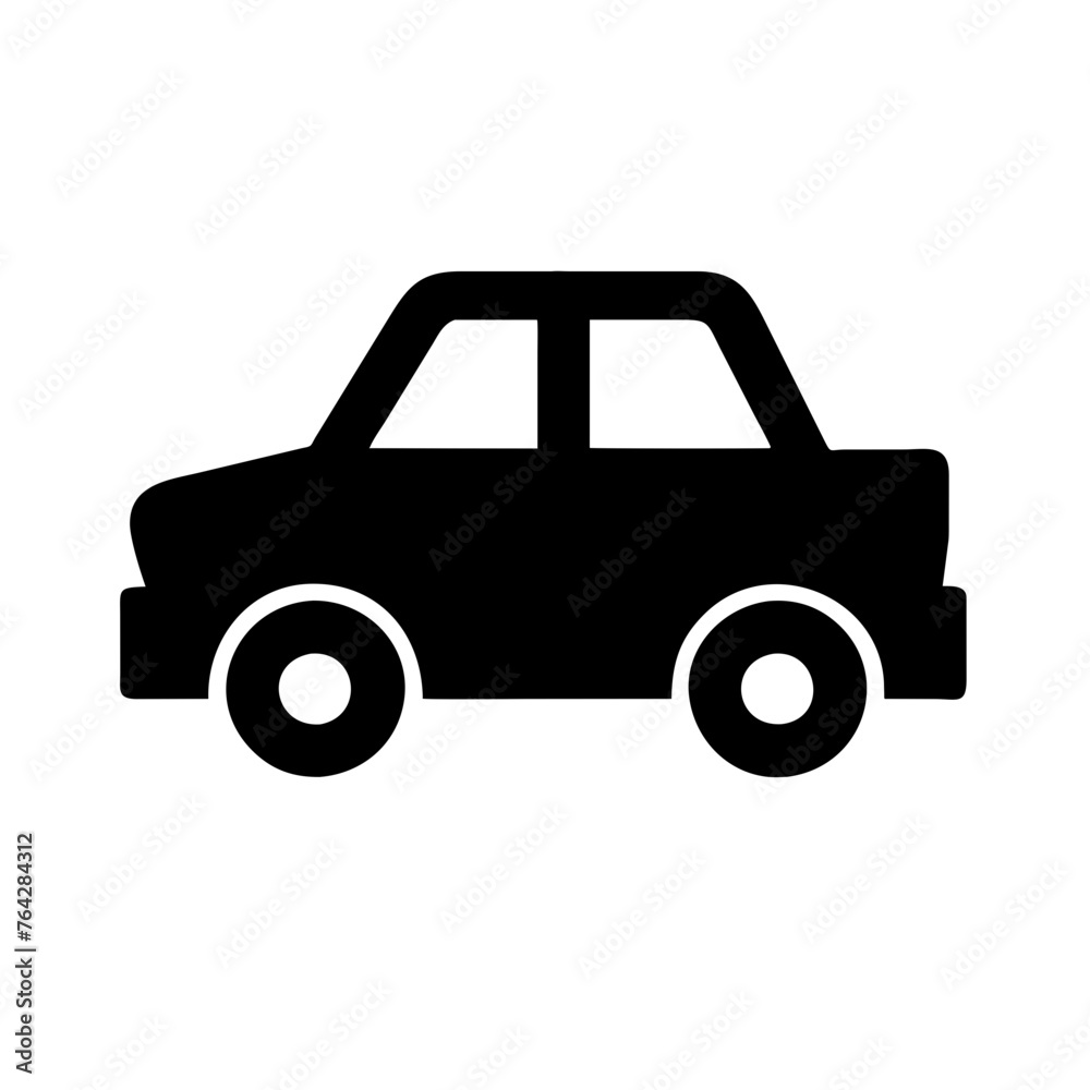Car Icon Vector, Transportation Method Graphic Illustration