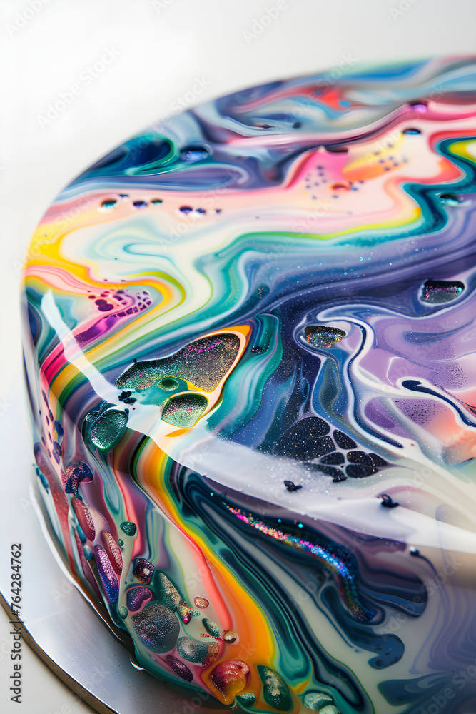 Artful mastery in Baking: A beautifully designed glossy jq Cake for Celebratory Occasions