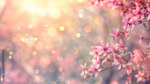 Soft Spring Glow, Pink Blossoms and Bokeh Delight © M.Gierczyk