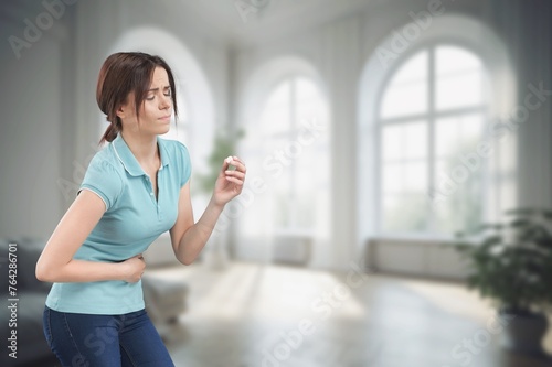 Stress, young woman have stomach pain Free Download Stress, young woman have stomach pain - GFXLoad