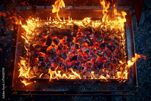 Dancing Flames and Glowing Coals: Barbecue Night Essence
