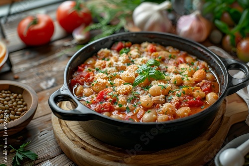 Deliciously Baked Romano Bean Casserole with a Tomato-Garlic Twist