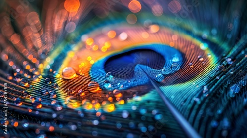 Close Up of a Peacocks Feathers