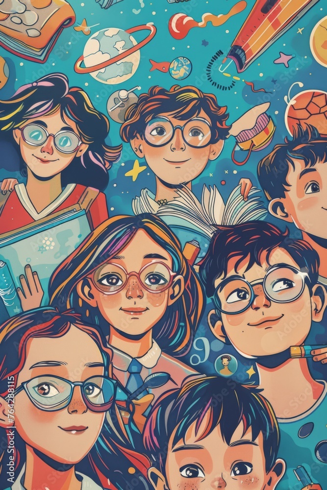 a modern illustration about of teacher day