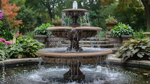 Water Fountain Amidst Garden